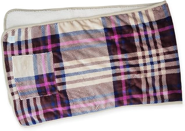 Amazon ぽかぽか フランネル ポケット付き ブランケット 50 170cm Maison Blanche メゾンブランシュ チェック ベージュ 膝掛け 肩掛け レディース メンズ ブランド 北欧 ふわふわ もこもこ あったか ボア 毛布 ひざ掛け ふわもこ 持ち運び おしゃれ かわいい