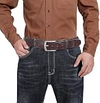 BELTER Ceinture en cuir Hommes Ceintures en cuir 100% Jeans en cuir plein grain Ceinture Homme pour Casual, Cowboy & Porter du travail