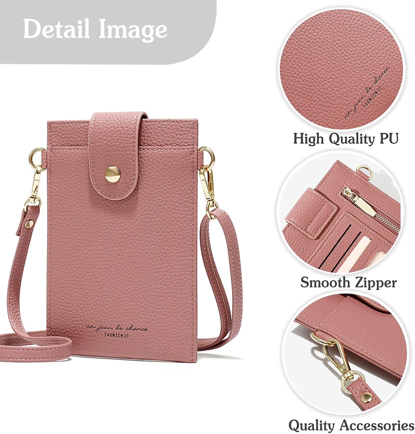 PORRASSO Women Crossbody Bag Phone Bag Purse Waterproof Shoulder Bag with Slots