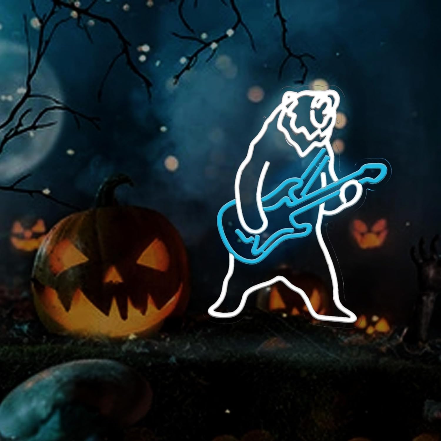 Polar Bear Plays Guitar Led Neon Sign, Polar Bear Playing Music Neon Light, Rock and Roll Led Light, Live Music Show Sign Guitar Lamp Birthday Gift - Image 3