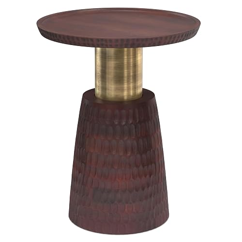 SIMPLIHOME Clarkson 22" Wide Solid Wood Rectangular End Table in