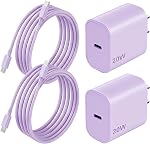 for iPhone 17 16 15 Charger, 20W USB C Fast Charger Block with 【Nylon Braided】 USB C 6FT&10FT Cable for iPhone 17 16 15/Pro/Pro Max/Plus/iPad Pro/Air 2024 et 10e génération, Fast Charging