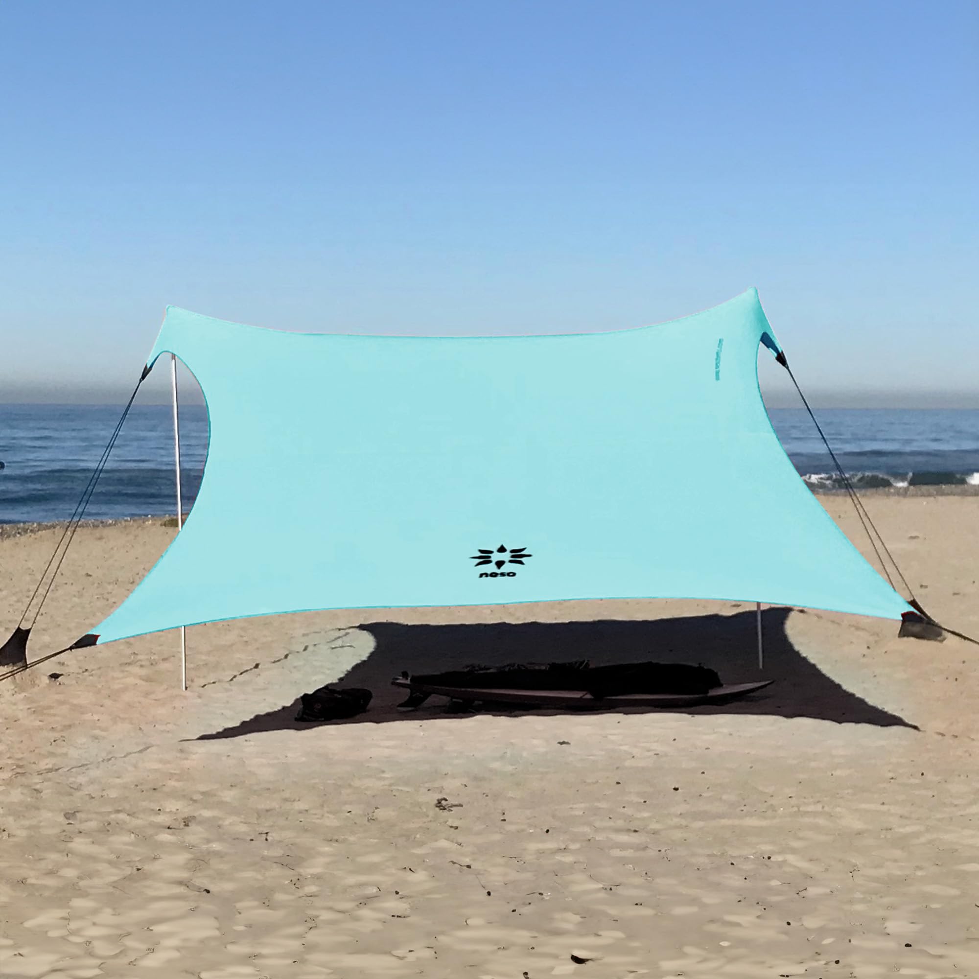Neso Gigante Portable Beach Tent - Ideal for Family and Friends - UPF 50+, Water Resistant and Lightweight - Seafoam 11ft x 11ft