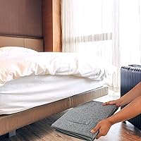 Vista 7 de popoly Cofre grande de juguetes con tapa, organizador plegable de almacenamiento de juguetes con divisor extraíble, 25 x 13 x 16 pulgadas (gris lino)