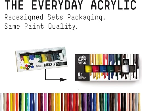 Miniatura 11 de Liquitex BASICS - Juego de 8 tubos de pintura acrílica, 2.5 onzas