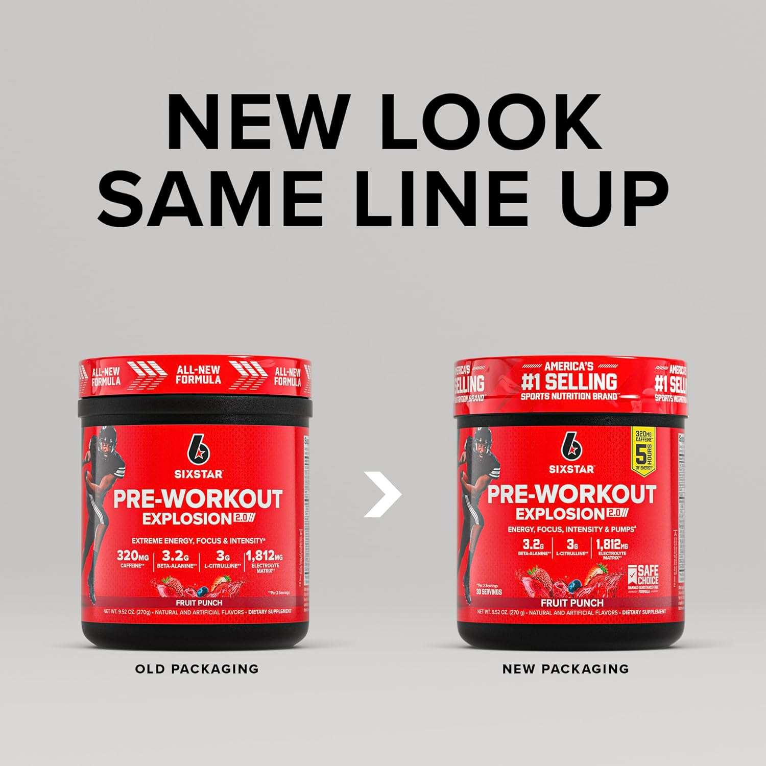 Six Star Pre-Workout Powder – Fruit Punch Energy Drink Mix, 30 Servings - Image 2
