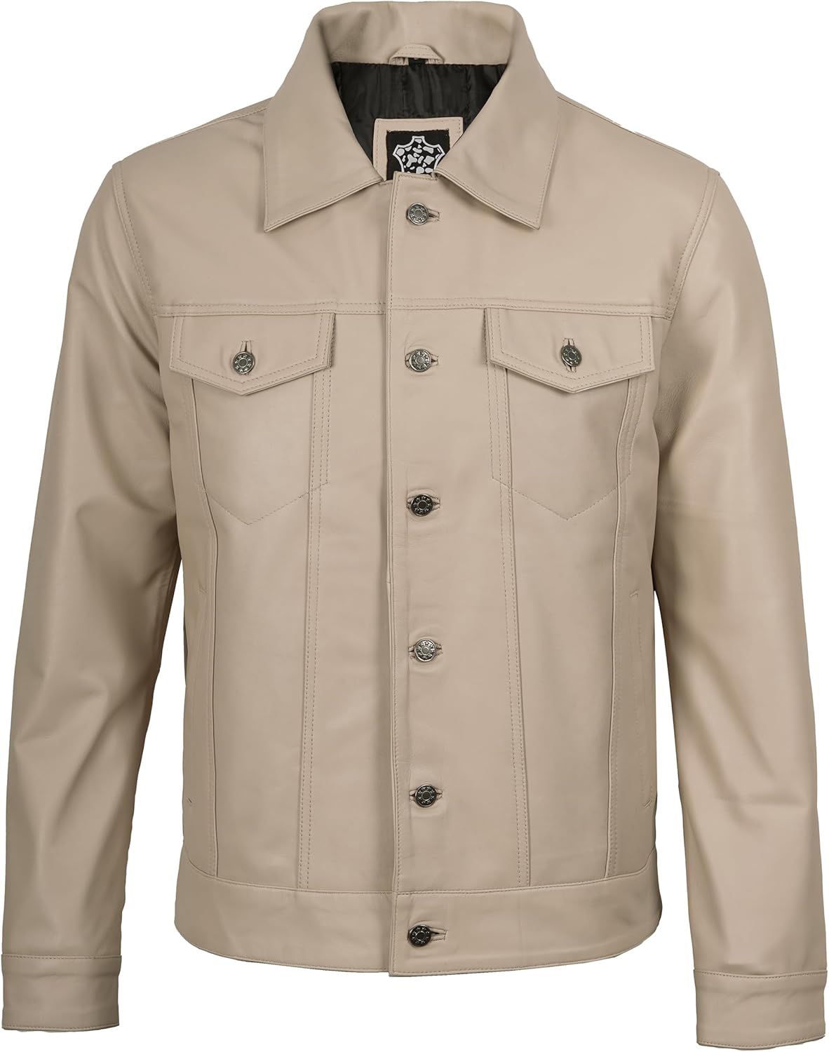 Decrum Leather Jacket For Men - Real Lambskin Vintage Trucker Mens Leather Jackets - Image 3