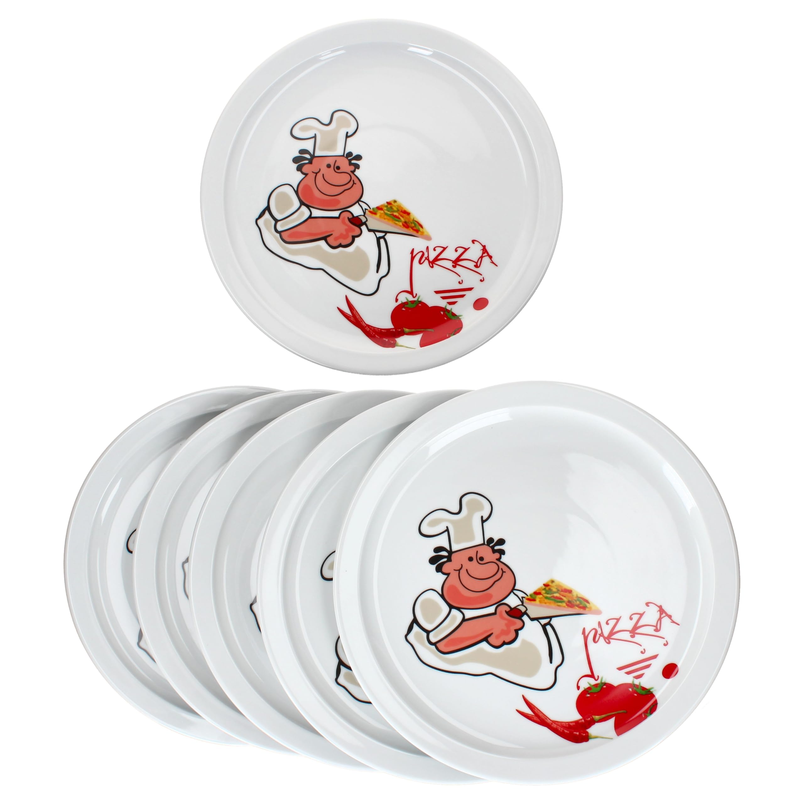 MamboCat Set Di 2 Piatti Per Pizza Stone Drops Con Effetto 3D – Porcellana XL Da 33 Cm, Ideali Per 2 Persone, Perfetti Per Pizza E Antipasti, Lavabili In Lavastoviglie E Impilabili