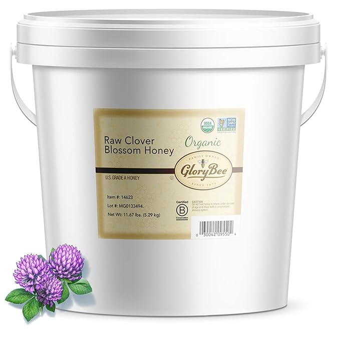 Amazon.com : GloryBee Raw Honey, True Source Certified, USDA Organic ...