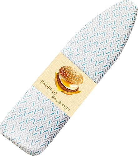 Funda y almohadilla para tabla de planchar, revestimiento de silicona grande, acolchado resistente a la quemadura, acolchado extra grueso y