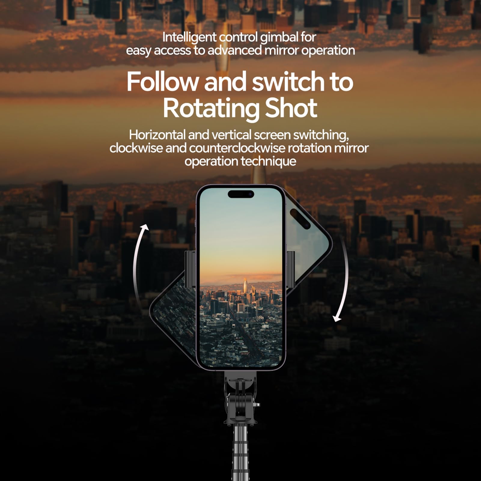 Kavolet Stabilizzatore portatile per telefono, treppiede per selfie stick con luce di riempimento a LED staccabile, otturatore remoto: tecnologia avanzata anti-shake per creatori di video online