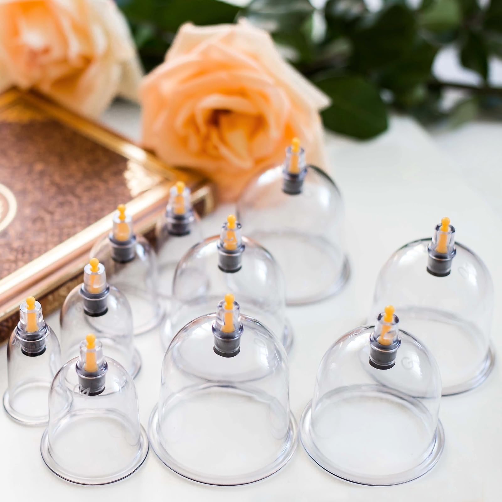 prado Tokyo - Set di 100 coppette in plastica, Tokio Hijama, massaggio sottovuoto, campane sottovuoto, set di coppette Hacamat Kupası (B06-3,0 cm)