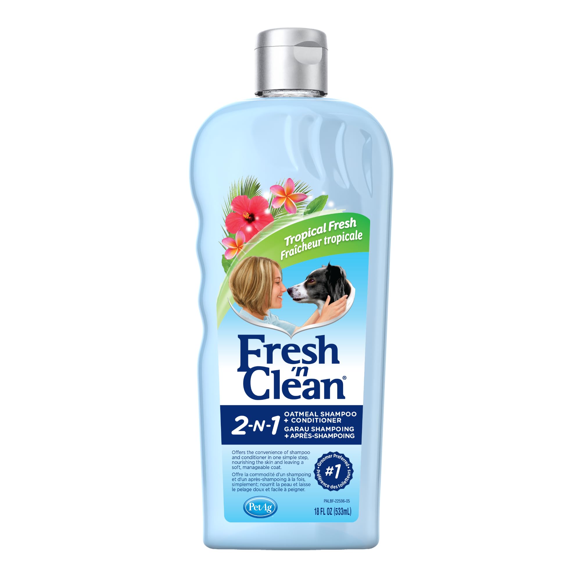 Pet-Ag Fresh ’n Clean 2-N-1 Oatmeal Conditioning Shampoo, Tropical Scent - 18 oz - Moisturizes with Vitamin E & Aloe Vera - Strengthens & Repairs Coats - Soap Free (B004E2WM5G) Amazon Price History, Amazon Price Tracker