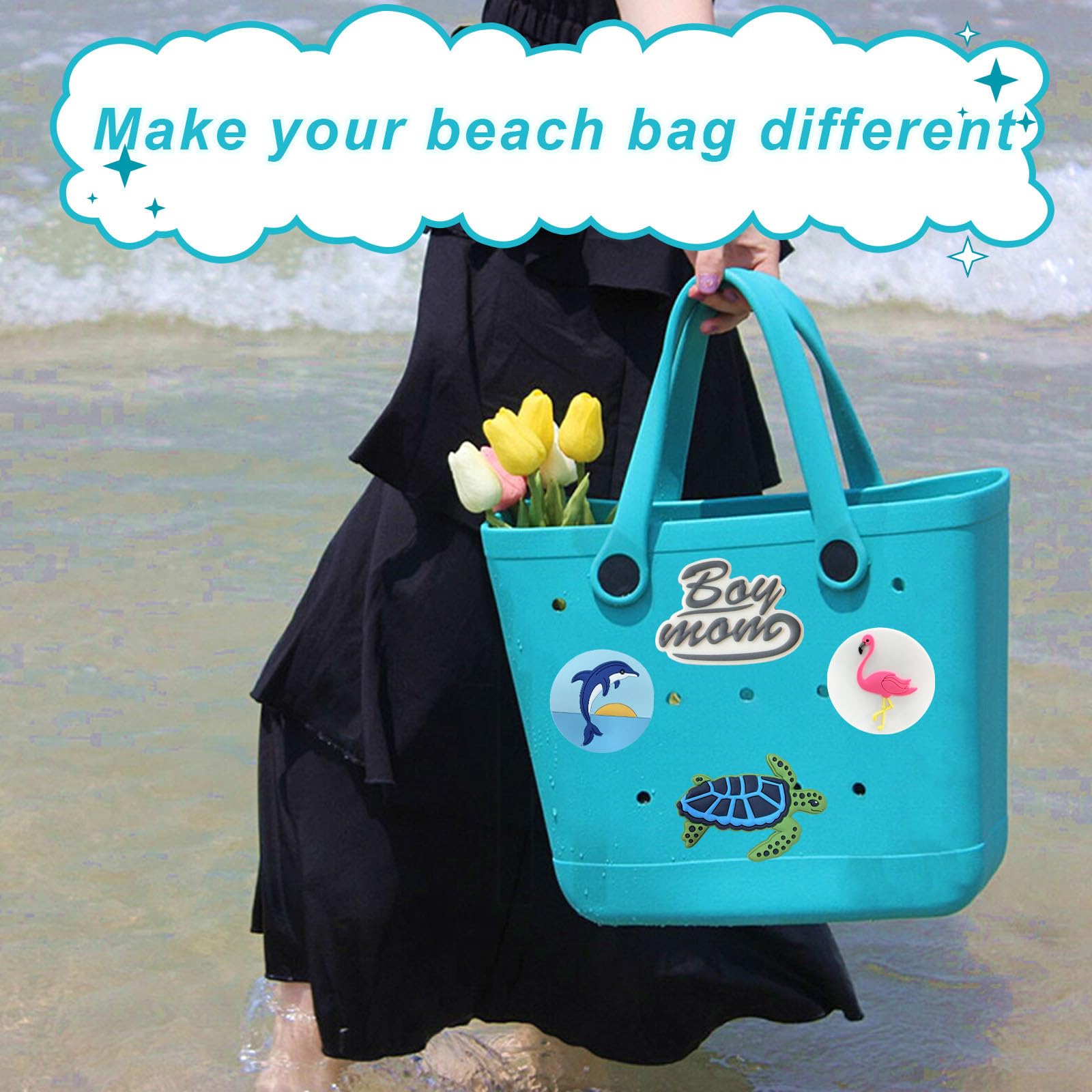 Borsa da spiaggia | Borsa da spiaggia in gomma | Borsa da spiaggia in gomma personalizzata