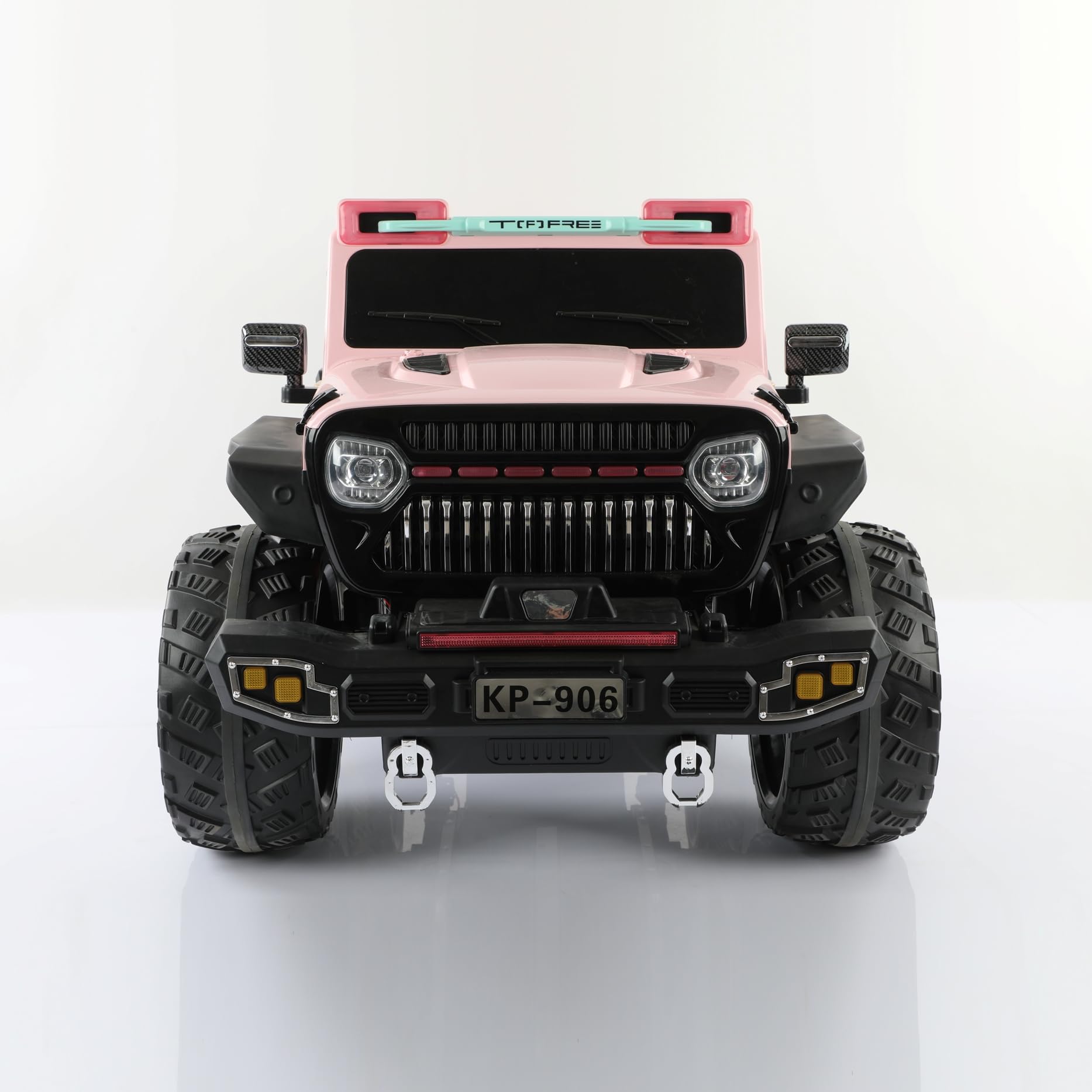 AUTO ELETTRICA PER BAMBINI MACCHINA SUV JEEP 2 POSTI 4WD 12V CON TELECOMANDO USB MP3 (Rosa)