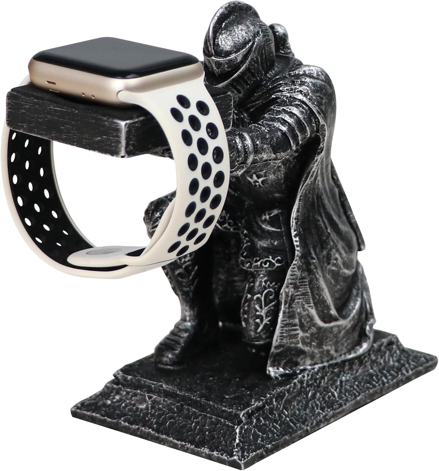 for Apple Watch Charger Stand Holder Compatible with Apple Watch Series Ultra3/Ultra2/11/10/9/8/7/6/5/SE3/SE2(49/46/45/44/42/41/40/38mm) Loyal Knight iWatch Charging Dock, Used as a Tabletop Ornament
