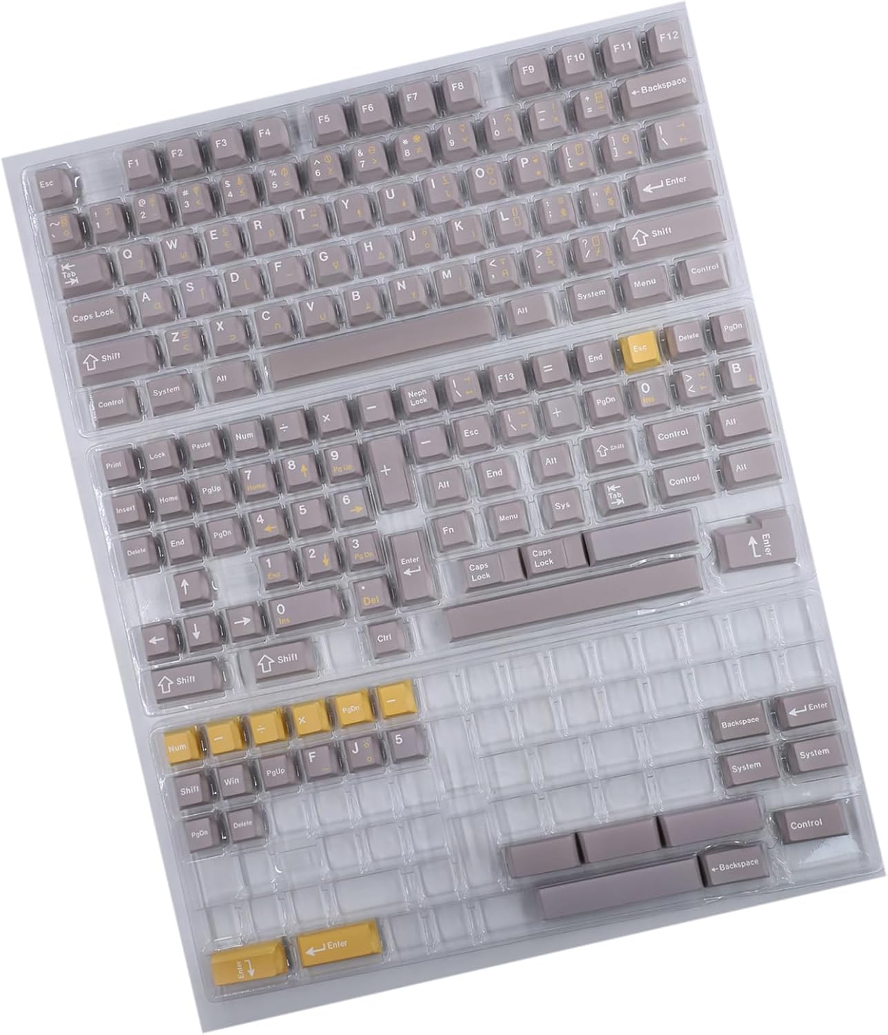 166Key Full Set Keycaps with Original Height for Mechanical Keyboards Unisex AllPurpose ABS Durability Caps Full Keycap