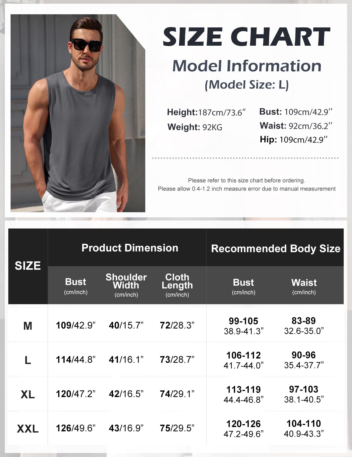 Lonya Camisetas Tirantes Hombre Tank Top Clásico sin Mangas Deportiva Fitness