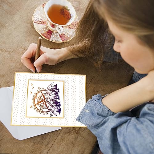 Miniatura 6 de CRASPIRE Brújula - Sellos transparentes de silicona transparente para álbumes de recortes, álbumes de fotos, álbumes de fotos, tarjetas de Acción de