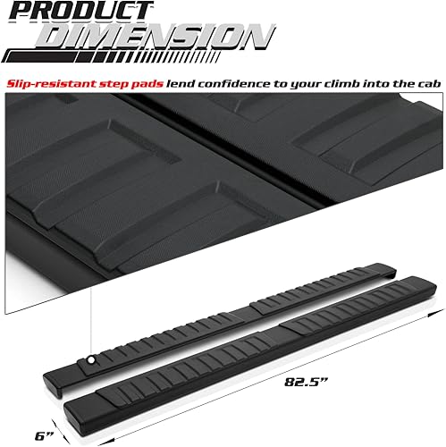 Miniatura 4 de M-AUTO Barra Nerf de 6 pulgadas compatible con Chevrolet Silverado GMC Sierra 1500 2500HD 3500HD 3500HD 2020 2021 2022 estilo OE lado izquierdo y