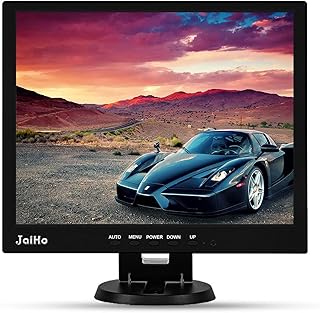 14 Inch LCD Security CCTV Monitor, 4:3 1024x768 Resolution TFT LCD Color Display Screen with VGA/HDMI/AV/BNC for Surveillance Camera, STB and Other Video Equipment, Built-in Speaker