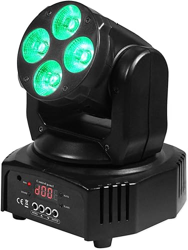 Miniatura 4 de (2) Rockville RockOn-7 40w RGBW Moving Head Wash DMX Stage Club Light+Remo(te