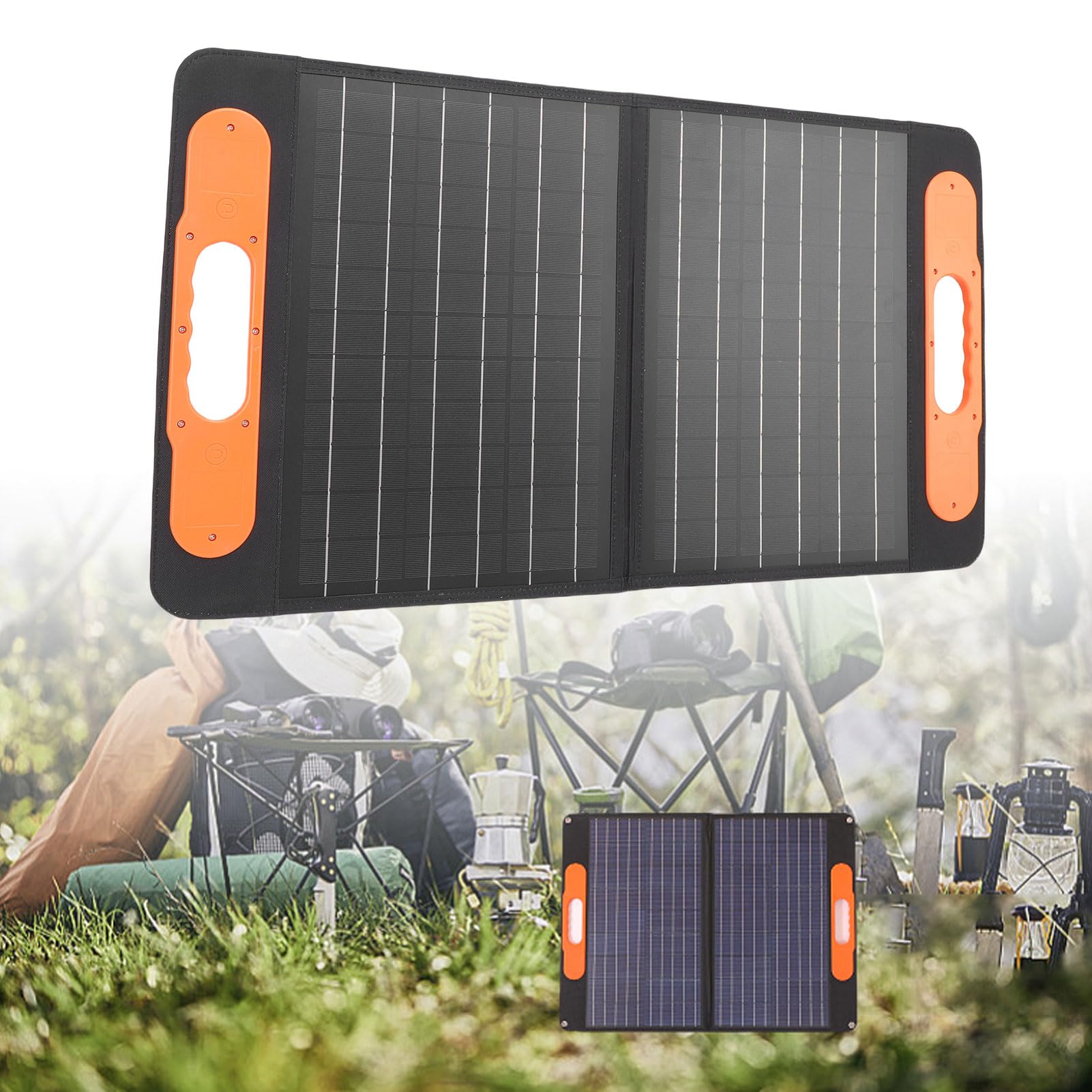 LICAEVEY Przenośny Panel Słoneczny 100W, IP67, Odporny na Deszcz, USB A,