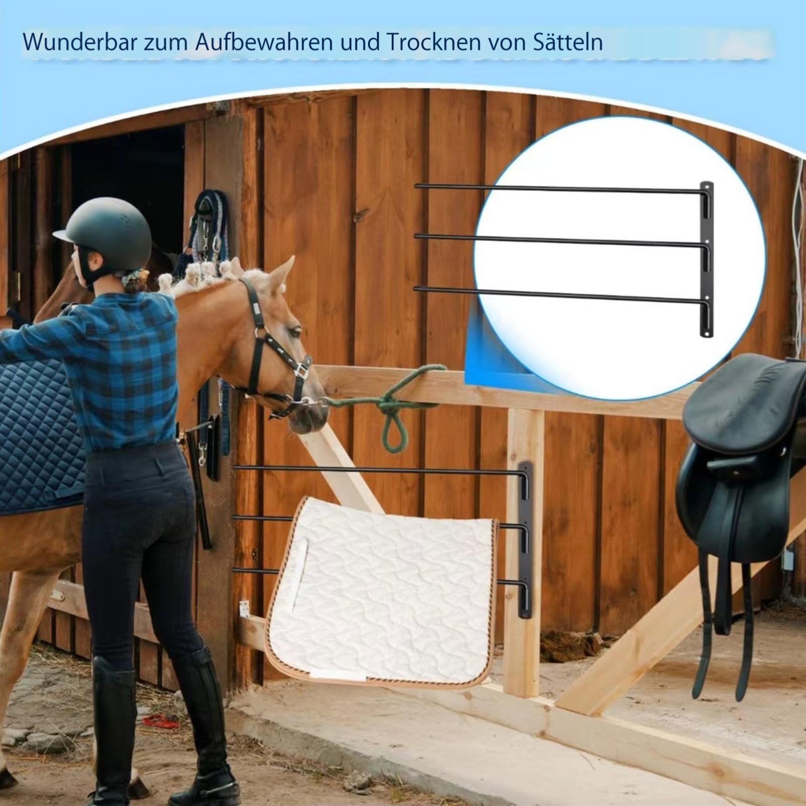 Generisch Wandmontierter Sattelständer | 180° Ausschwenkbarer Stahlhalter