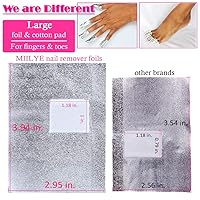 Vista 4 de MIILYE Envolturas de papel de aluminio para quitar esmalte de uñas para acrílico, polvo de inmersión, UV/gel, barniz de esmalte de remojo