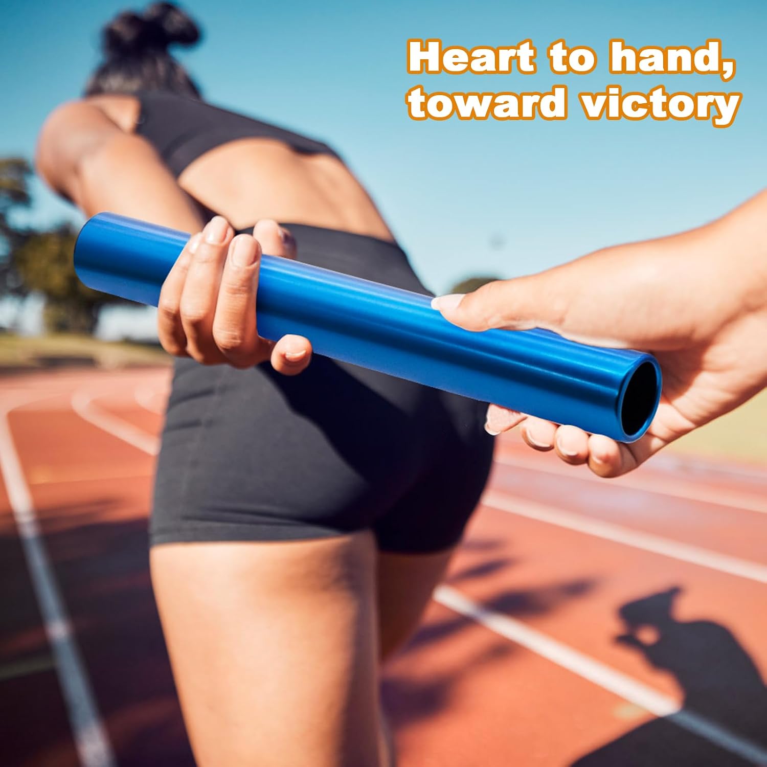 Aluminum Alloy Relay Batons 4Pcs Starry Blue Durable Lightweight for Sports Teams Suitable for Athletes Seeking High-Performance Equipment in Outdoor Activities with Foldable Duffle Bag