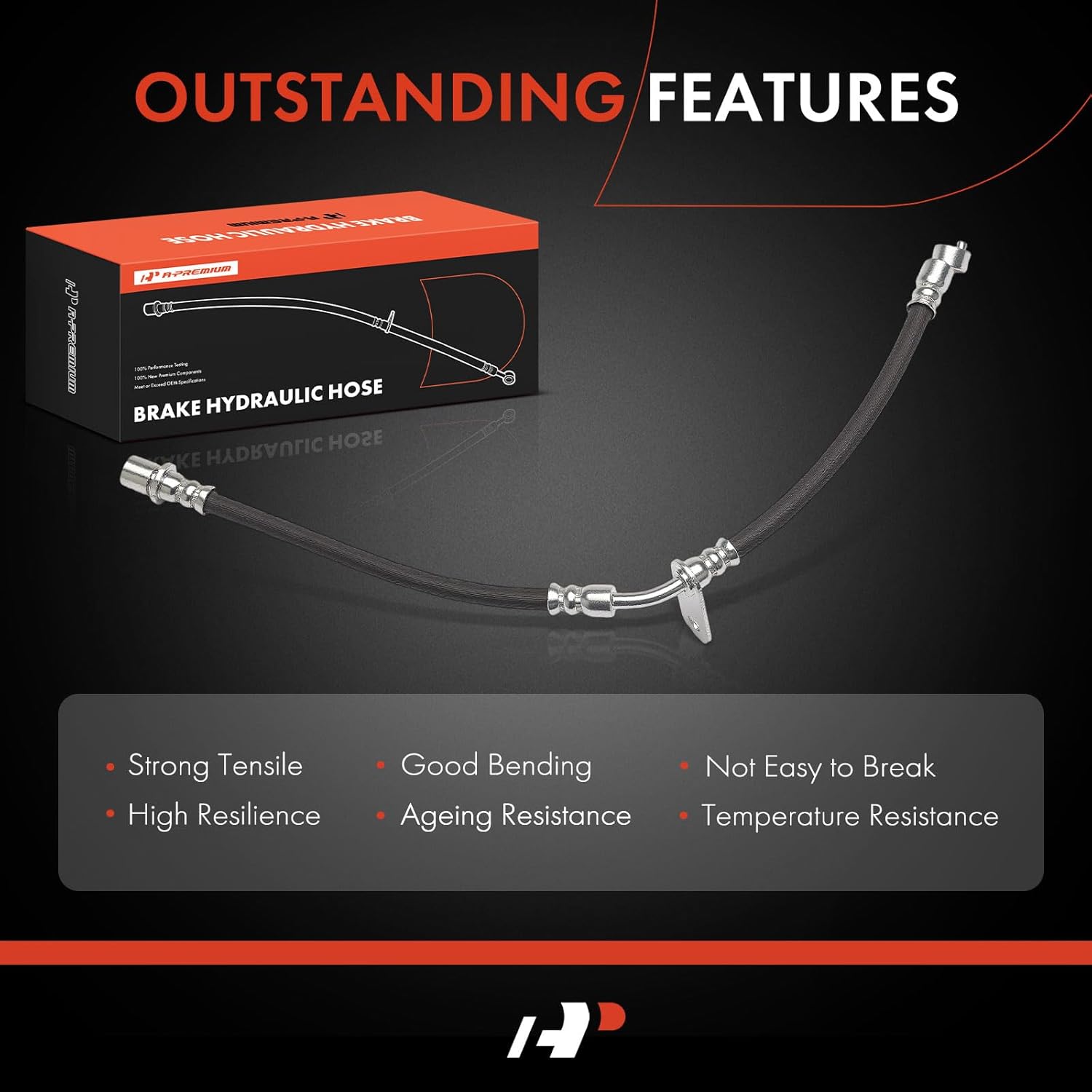 A-Premium Rear Driver Side Brake Hydraulic Hose Compatible with Subaru Models - Impreza 2017-2023