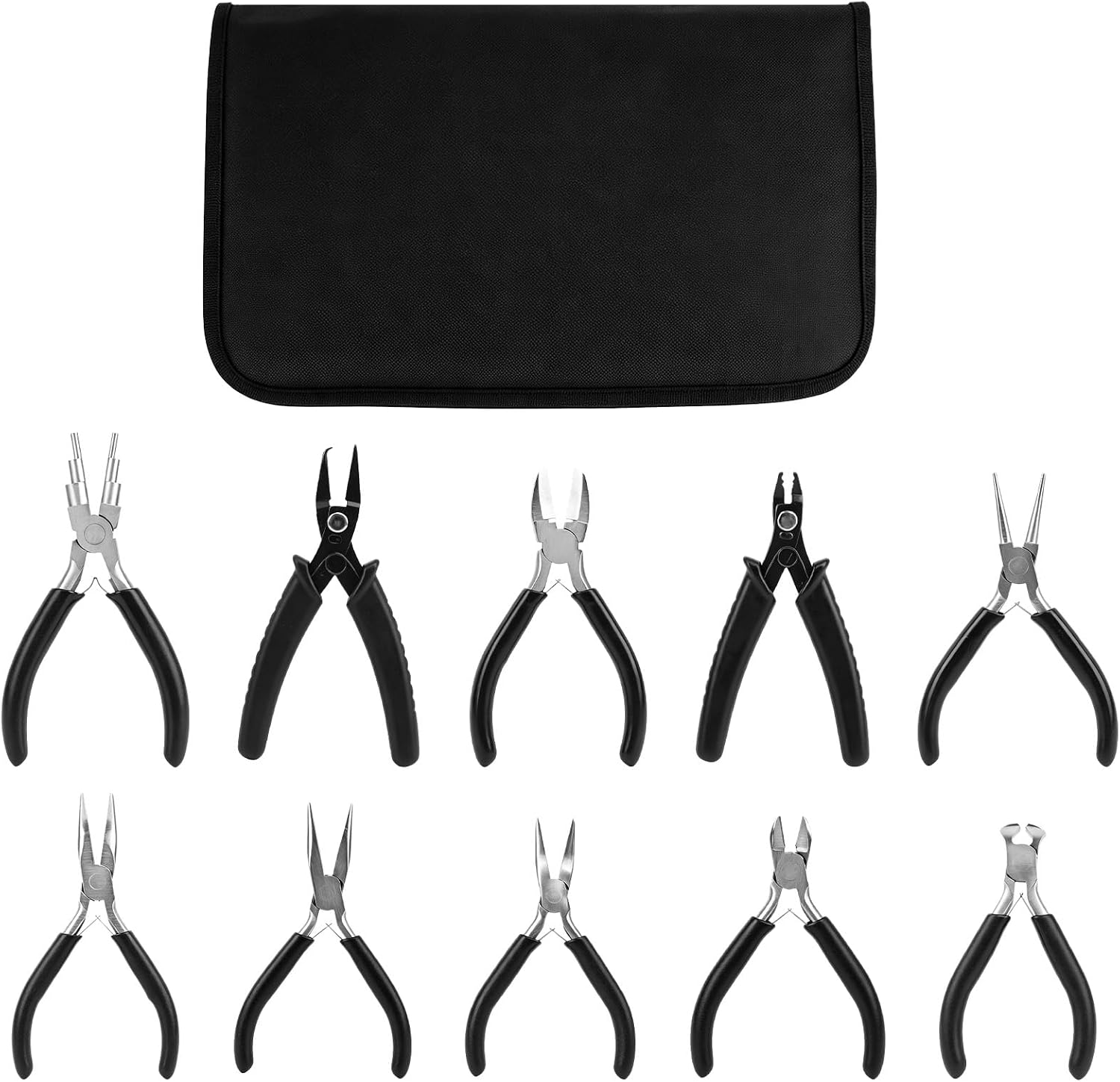 10-Piece Jewelry Pliers Set, Carbon Steel Jewelry Making Tools Kit