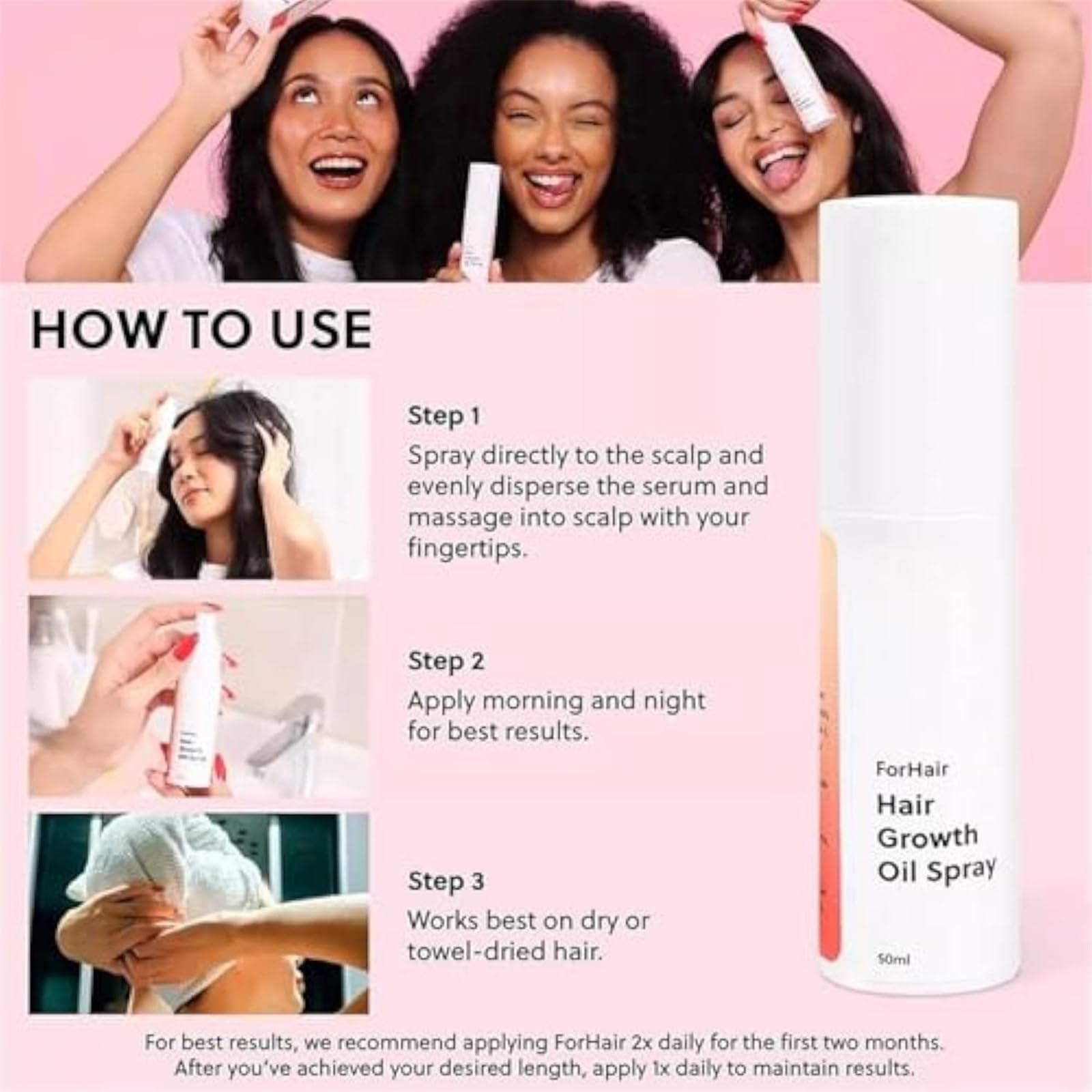 Aceite de Crecimiento Natural Avanzado para el Cabello No Grasiento - Fortalecedor y Engrosamiento del Cabello, Nutritivo para el Cuero Cabelludo (3pcs)