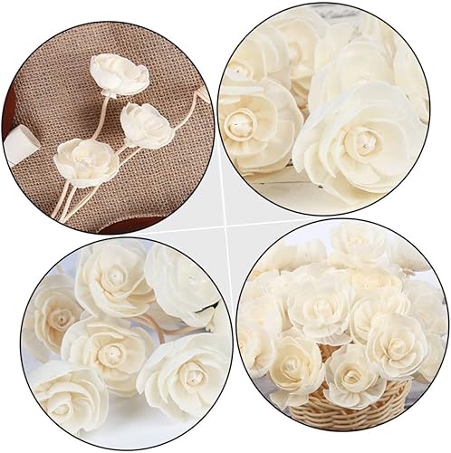 Miniatura 9 de DECHOUS 18 piezas de ratán Sola Flower Reemplazo de varillas de ratán Reemplazar Cañas Difusor de Aceite Esencial Vines Flor Ratán Cañas Difusor de