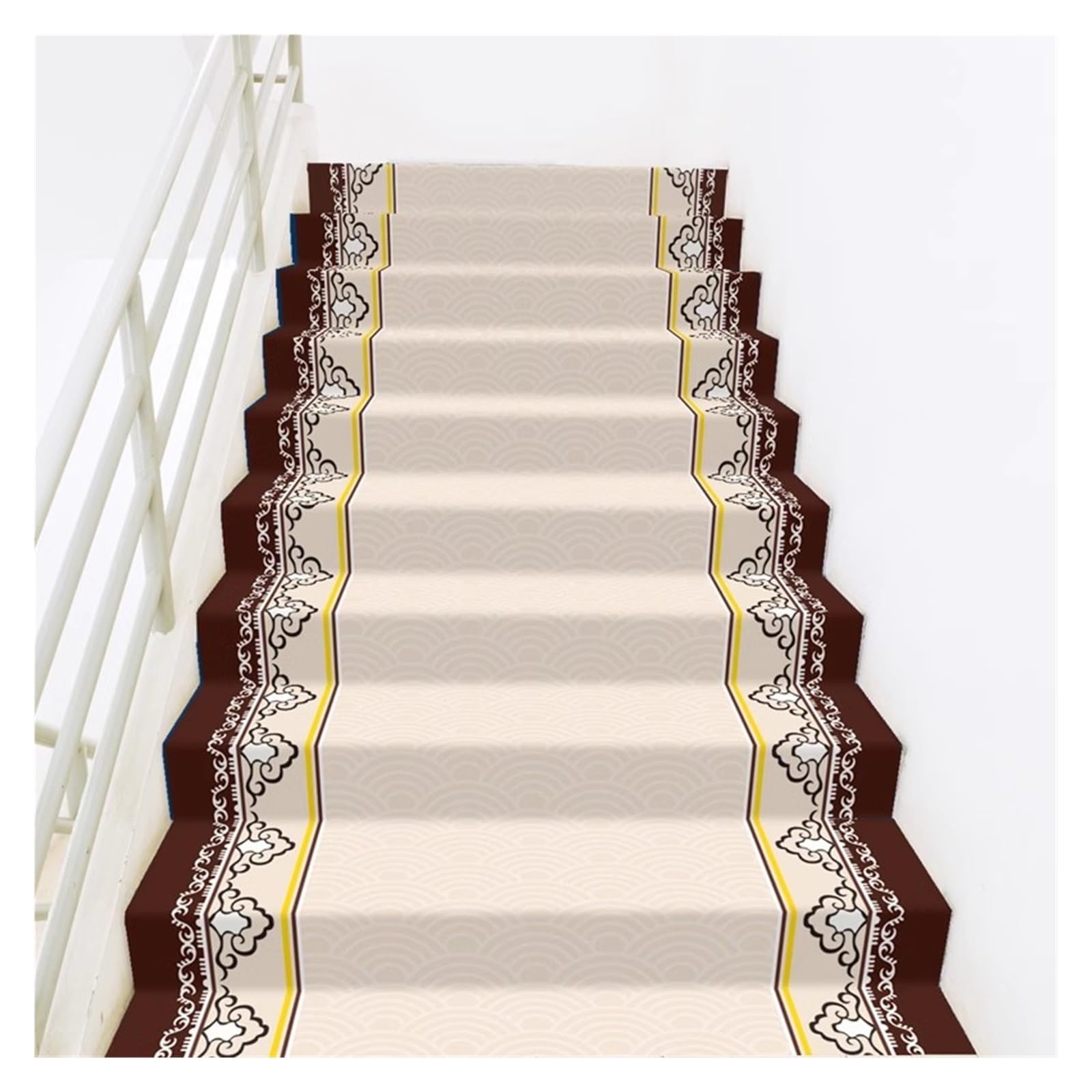 Alfombra para escaleras de 0,7 x 7 m para proteger peldaños de madera de niños y mascotas