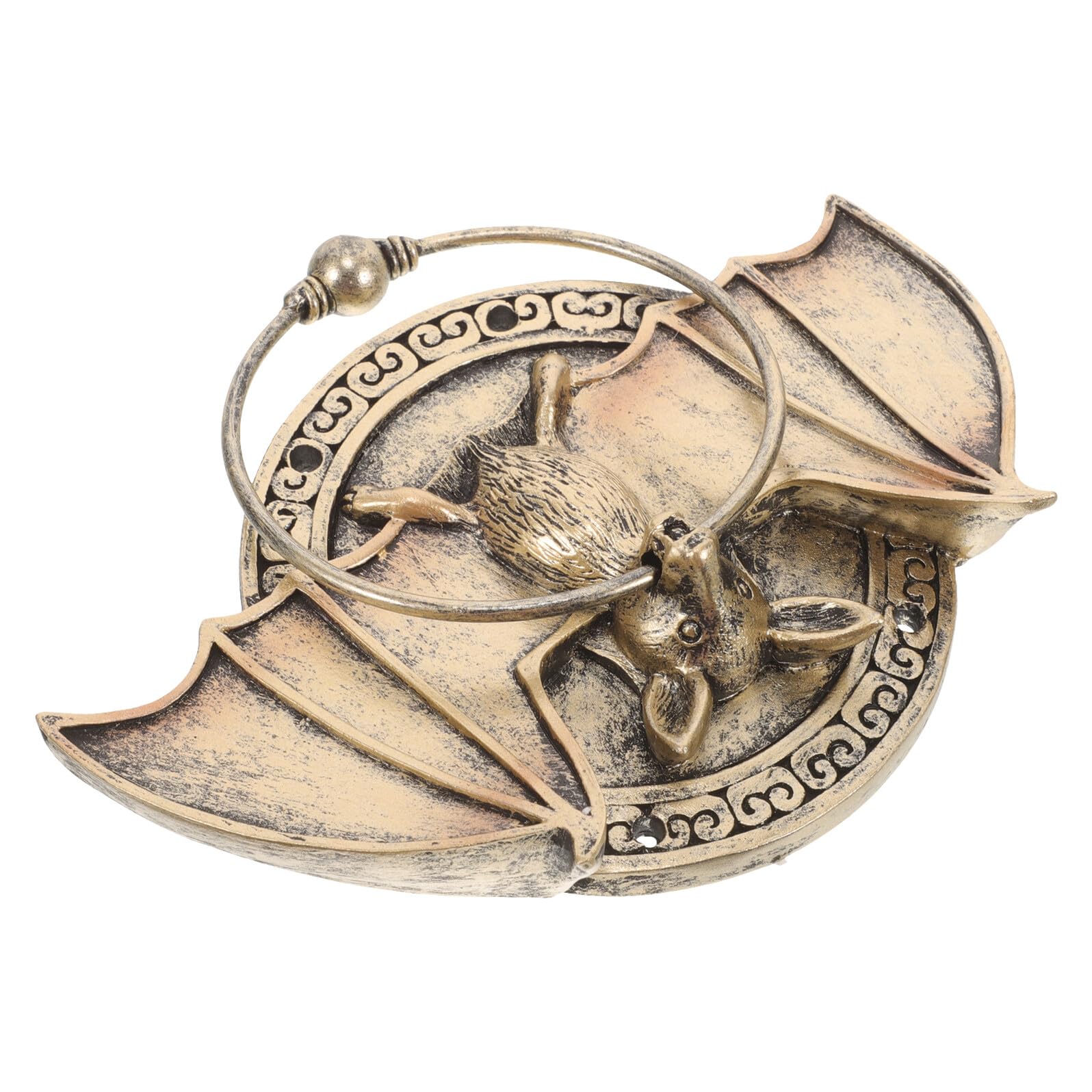 Heurtoir de porte chauve-souris noir anneau poignée ancienne décoration entrée villa
