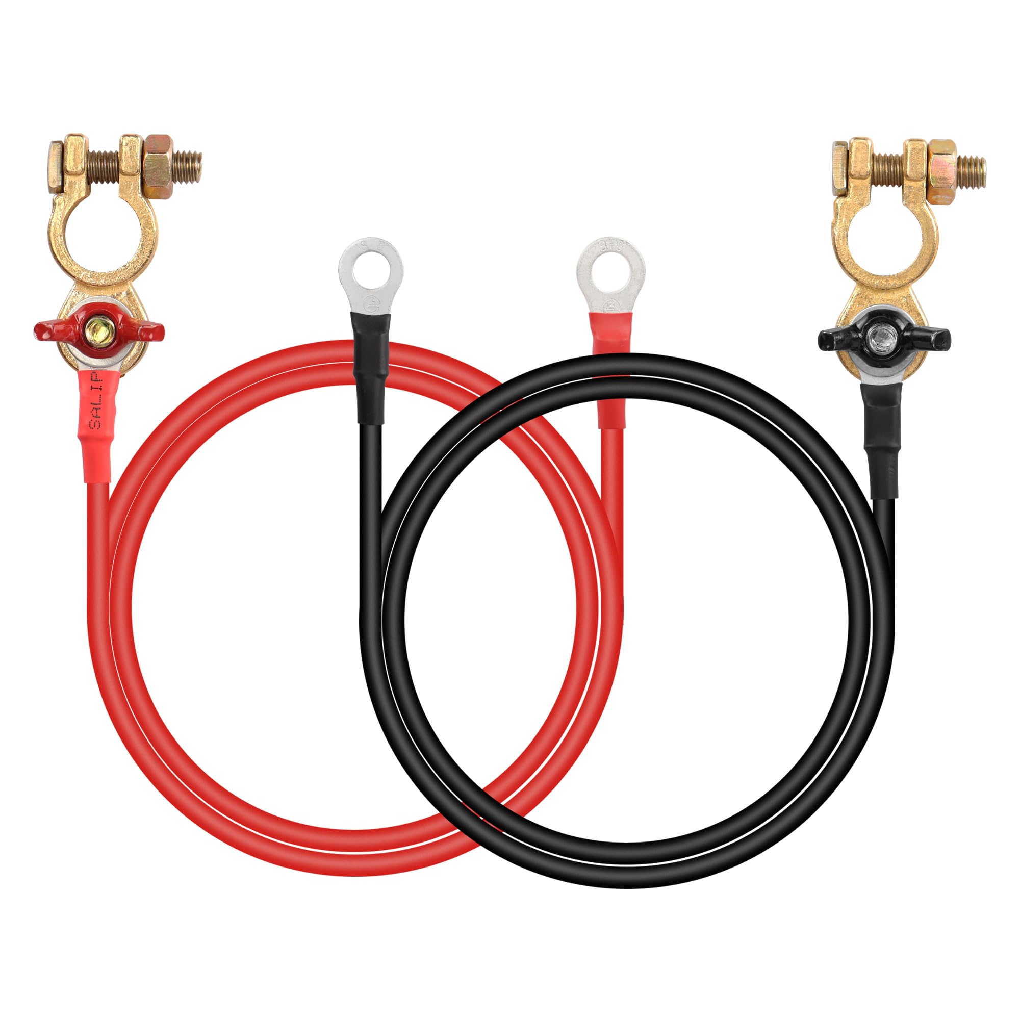 Connettori Terminali Batteria CERRXIAN - 10 AWG Rosso E Nero Per Auto, Barche E Solare