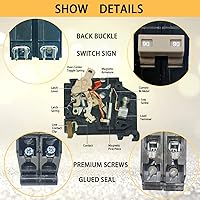 Vista 5 de Disyuntor de 2 polos de 100 amperios, disyuntor de caja moldeada tipo enchufable de 3/4 pulgadas, compatible con centros de carga OEM, 10KA