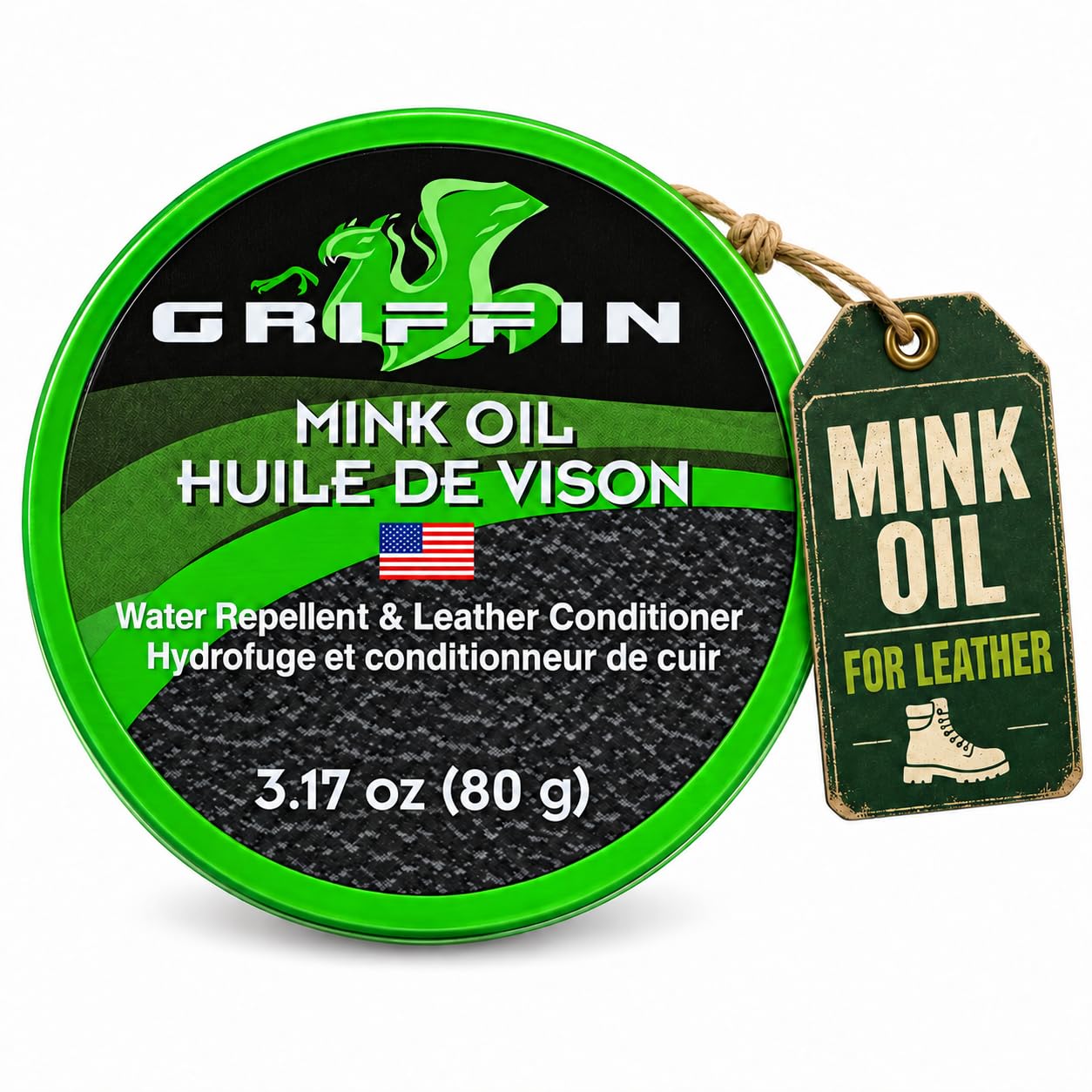 Mink Oil for Leather - Boot Conditioner & Leather Softener 3.17 oz