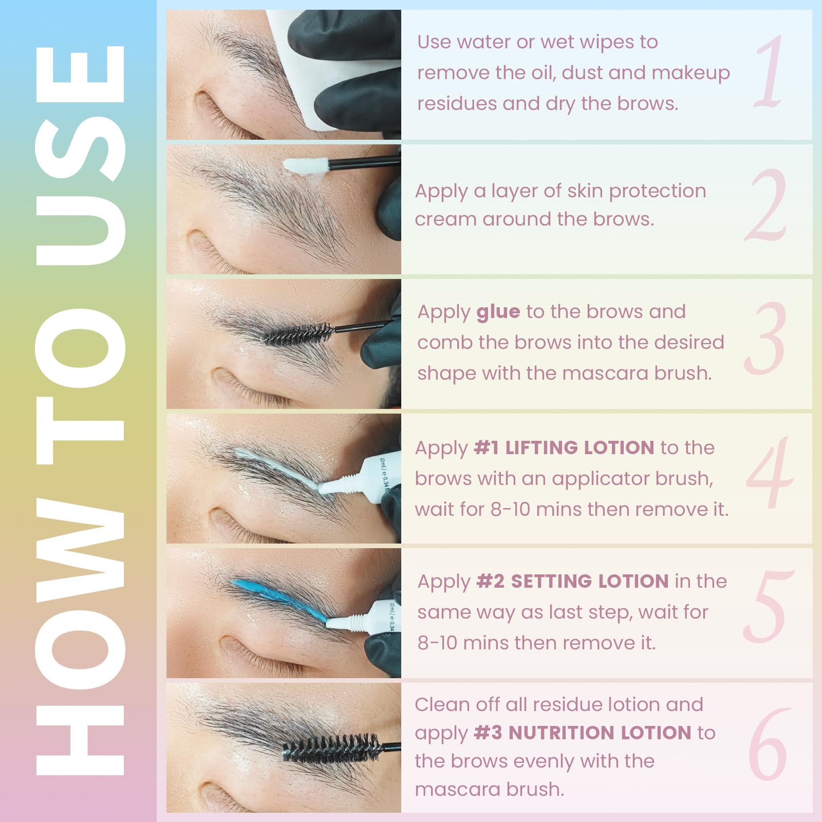 Libeauty Lifting Pestañas, 10ml Kit Lifting de Pestañas, Laminado de Cejas Kit Profesional, Diseño Tubular, Control Preciso de la Cantidad de Emulsión, Fácil De Almacenar, Kit de Laminación de Cejas