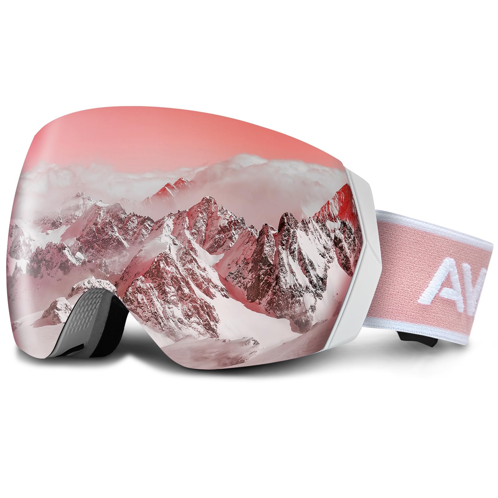 CARFIA Herren Damen Skibrille für Brillenträger 100% UV400-Schutz Schneebrille Skibrille Anti-Nebel Snowboardbrille Ski Goggles