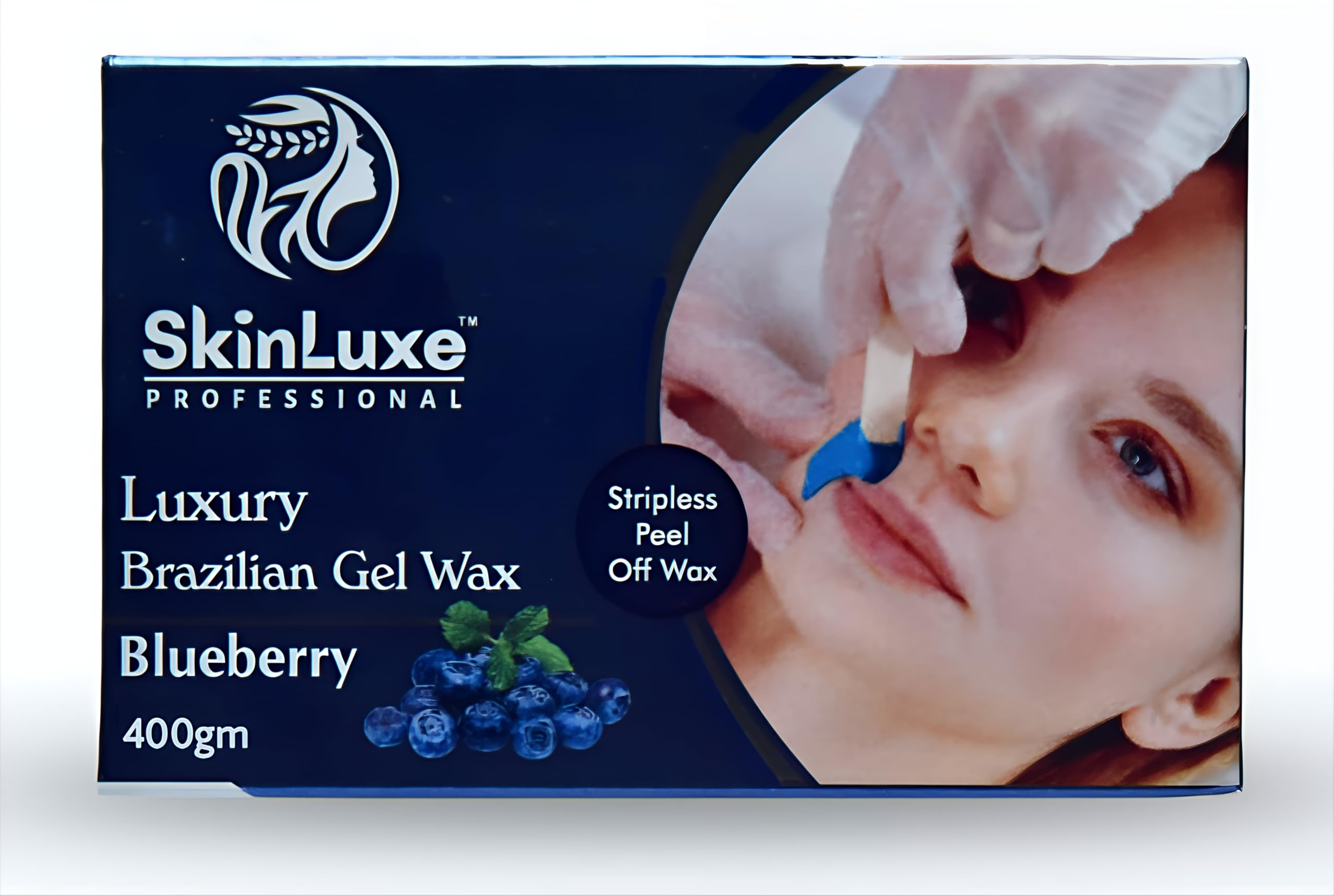 SkinLuxe Professional Blueberry Brazilian Gel Wax, Stripless Peel Off Wax, 400g (No strip wax)-image-31
