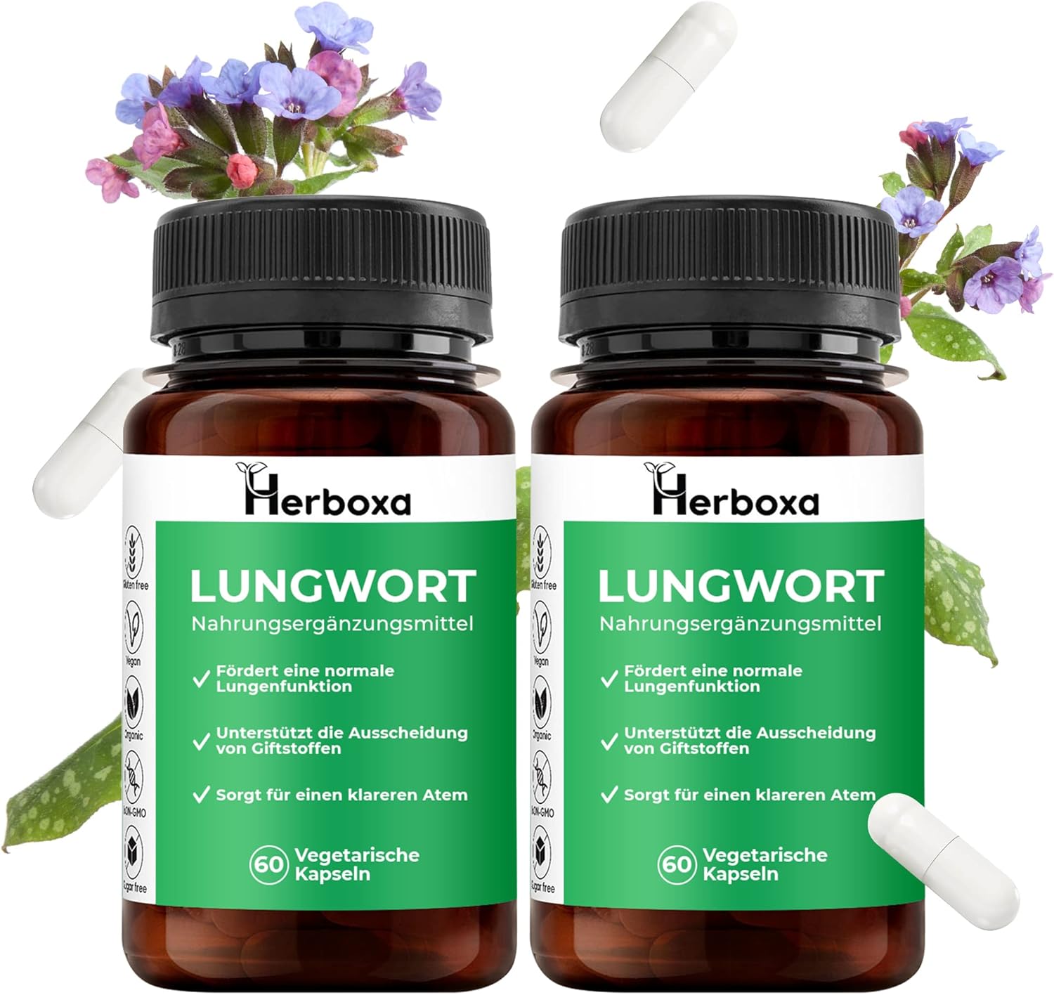 Herboxa Lungwort Lungengesundheit Mehrere Packungen (2) Lungenreizung