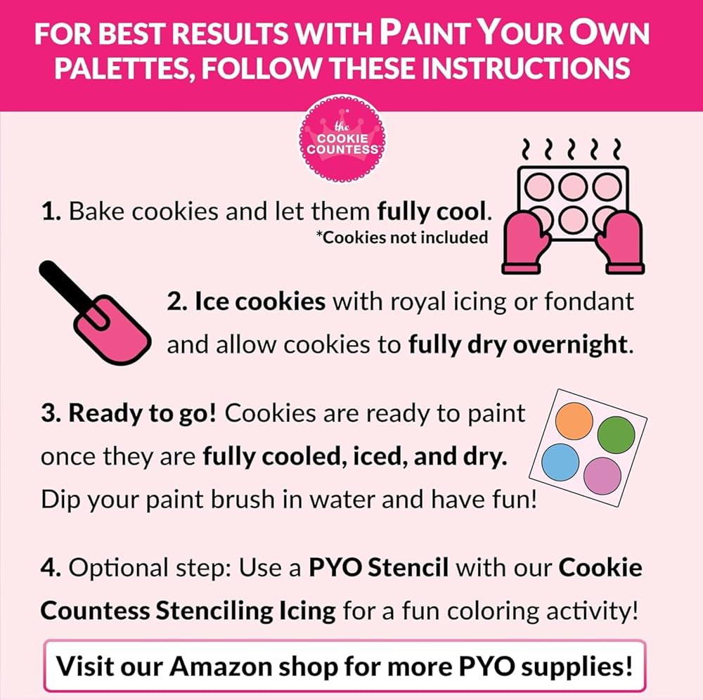 Amazon.com: The Cookie Countess PYO Edible Paint Palettes 36 Pouch - Brights : Grocery & Gourmet Food amazon-com-the-cookie-countess-pyo-edible-paint-palettes-36-pouch-brights-grocery-gourmet-food