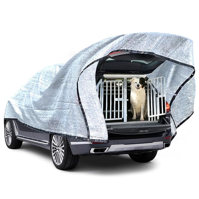 Red de sombra para coche, coche o perro, 85 % de tela opaca, tela reflectante de aluminio