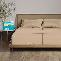 Vista 37 de Thread Spread - Juego de sábanas de 100% algodón egipcio con tejido de satén de 800 hilos de la colección Exotic Hotel, color blanco y marfil