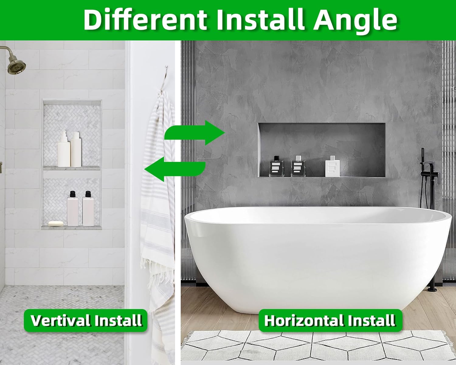 Tile Ready Shower Niche Insert,Waterproof and Ready-to-Tile Niche for Shower Wall,Recessed Showers Shelf Niches Box for Bathroom Renovation/Soap Storage,Inner Size 12"x28",Outer Size 16”x32”,Depth 4”