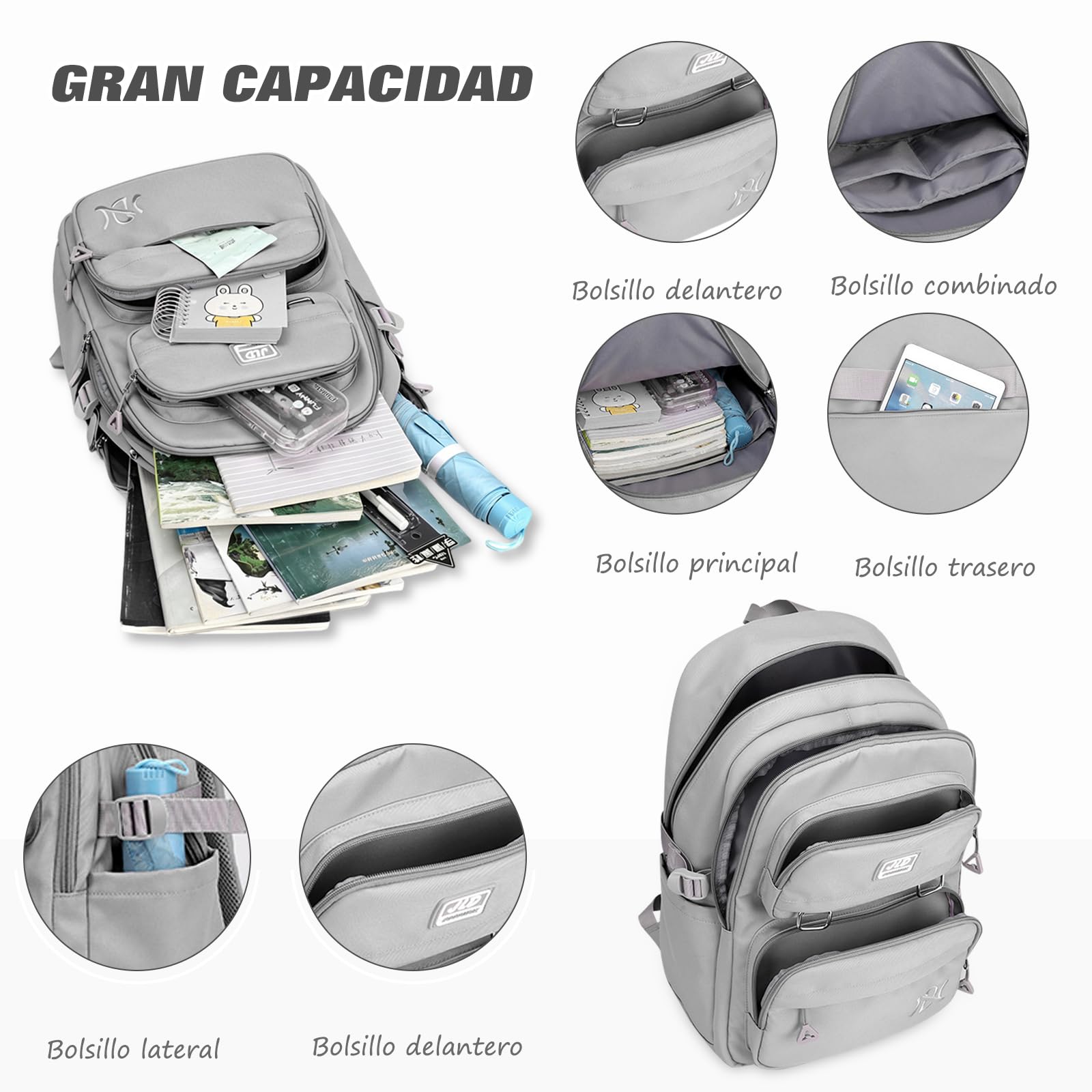 FANDARE Mochilas Infantiles Mochilas Escolares Juveniles Mochilas Escolares para niños niñas Viaje Hiking Daypacks Impermeable Nylon