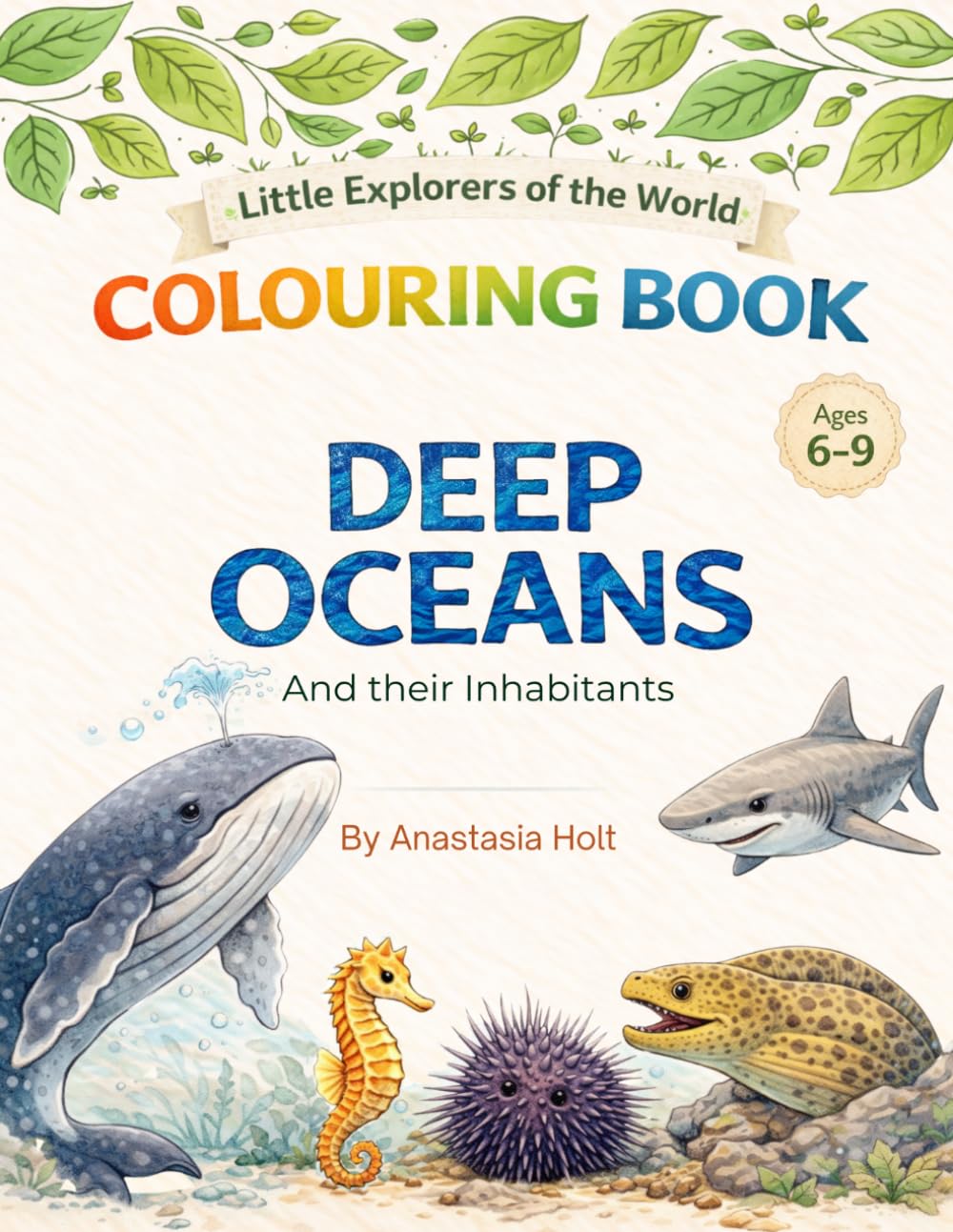 DEEP OCEANS AND THEIR INHABITANTS: An Educational Colouring Book for Kids 6-9 | Little Explorers of the World