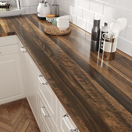 Papel de contacto de madera marrón, papel tapiz de madera para despegar y pegar, papel de contacto con aspecto de madera para encimeras, papel tapiz